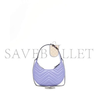 GUCCI GG MARMONT HALF MOON MINI QUILTED LEATHER CROSSBODY BAG 699514 (21*11*5cm)